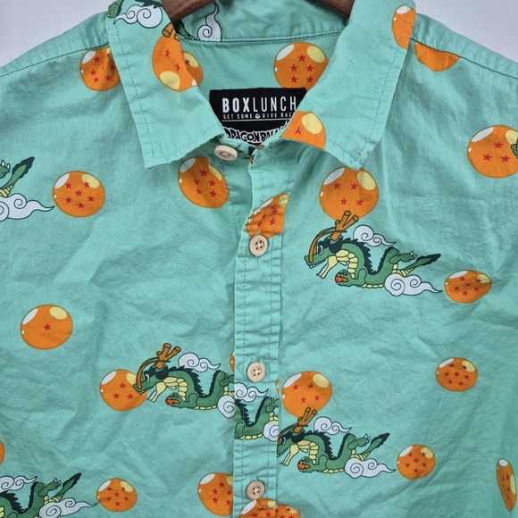 Boxlunch Other - Box Lunch Dragon Ball Z Button Up‎ Shirt Sleeve Shirt Mens Size Medium Anime DBZ